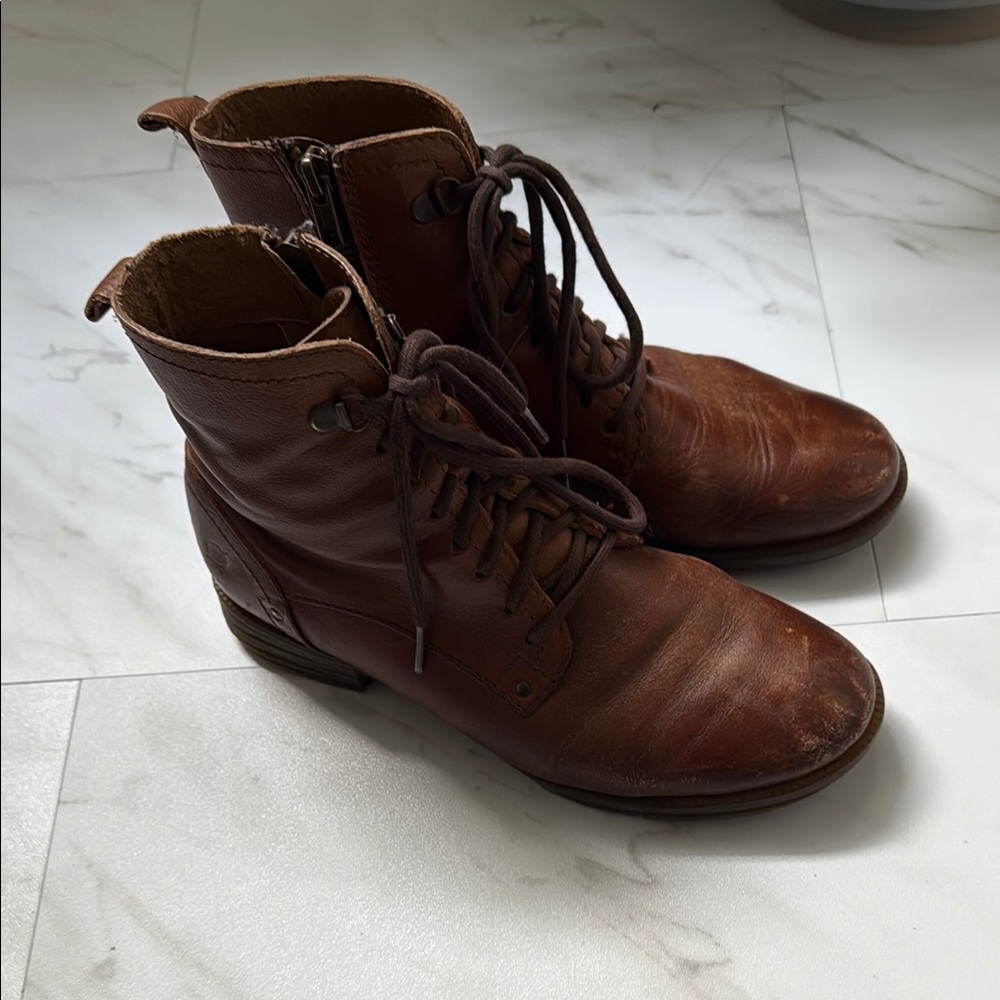 BORN Brown Leather Boots